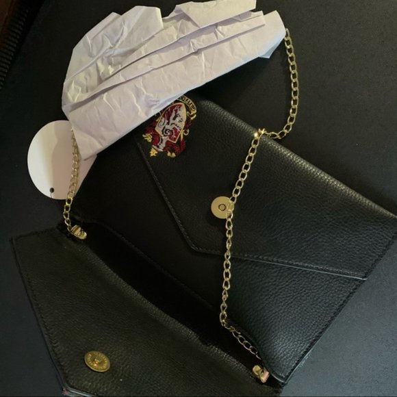 Harry Potter Women’s Black Red Gryffindor Logo Chain Bag Brand New - Picture 2 of 8